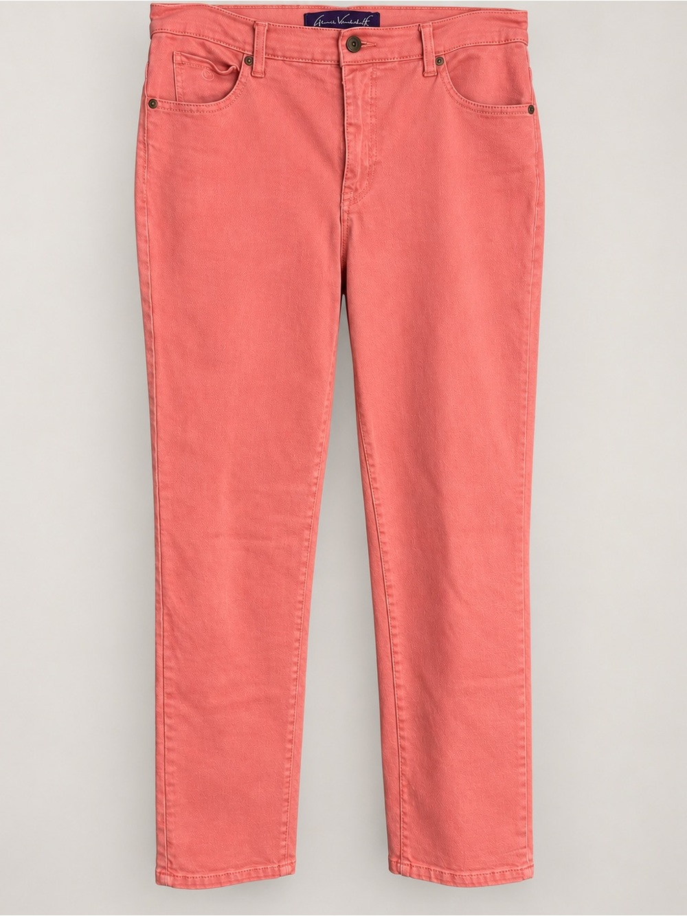 Gloria Vanderbilt preppy s Leg, Colored Denim, Y2K, Colorful, Salmon Pink denim